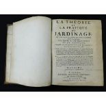 ANTOINE JOSEPH DEZALLIER D'ARGENVILLE: LA THEORIE ET LA PRATIQUE DU JARDINAGE..., Paris, Jean