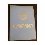 ERIK BERGVALL: VII OLYMPIADEN, REDOGORELSE FOR OLYMPISKA SPELEN I ANTWERPEN 1920, Stockholm, 1920,