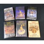 TERRY PRATCHETT: 6 titles: NIGHTWATCH, London, Doubleday, 2002, 1st edition, signed to title page,