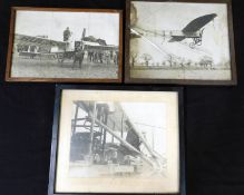 Five early 20th century photographs depicting aviation innovator CAPT, B C HUCKS (1884-1918), and