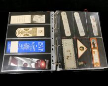 Modern album containing approx 180 vintage and antique advertising etc bookmarks including Singer