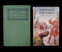 ELINOR M BRENT-DYER: 2 titles: MONICA TURNS UP TRUMPS, 1937 reprint, coloured frontis, original