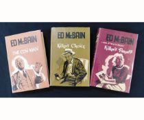 ED MCBAIN: 3 titles: THE CON MAN, London, Boardman, 1960, 1st edition, original cloth, dust-wrapper;