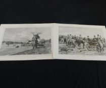 Two large wood engraved prints, ex-Illustrated London News; DONINGTON HALL, THE SEAT OF LORD