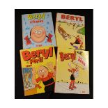 BERYL THE PERIL, Annuals for 1965, 1969, 1971 and 1975, each published D C Thomson & Co, each