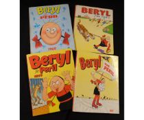 BERYL THE PERIL, Annuals for 1965, 1969, 1971 and 1975, each published D C Thomson & Co, each