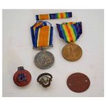 WWI pair comprising British War Medal and Victory Medal to 400453 A 2 Cpl T MacPherson RE,