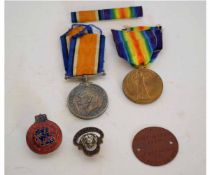WWI pair comprising British War Medal and Victory Medal to 400453 A 2 Cpl T MacPherson RE,