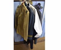 Mixed Lot: various RAF uniform items including mess jacket and Officer's rainproof coat dated 1969