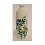 Unusual 19th/20th century Japanese porcelain baluster vase painted with chrysanthemums and bearing a