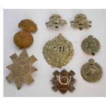 Mixed Lot: quantity of mostly cap badges including Argyll & Sutherland, Rifle Brigade, Royal