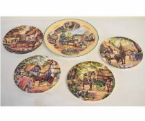 Collection of limited edition plates from The Country Deliveries collection, made by Royal