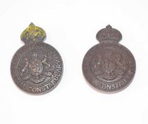 Two mid-20th century patinated lapel badges, "Metropolitan Special Constabulary", and each of