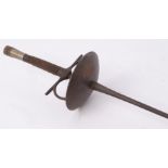 Early 20th century fencing epee, Leon Paul of typical square section form with steel guard and