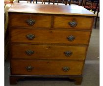 Early 19th century mahogany five-drawer chest, 99cms wide