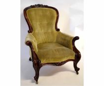 Victorian mahogany gent’s spoon back armchair