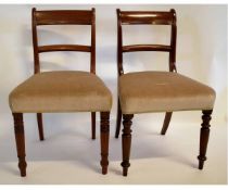 Set of six 19th century bar back dining chairs