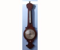 Late 19th century walnut cased wheel barometer, Camerer, Cuss & Co - 2 Broad St, Bloomsbury, the