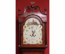 Mid-19th century mahogany boxwood and oak 8-day longcase clock, H Fox - Beverley, the case with