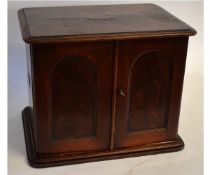 Victorian mahogany cutlery cabinet, two panelled doors opening to reveal six fitted shelves