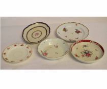 Collection of 18th century English ceramics together with a Paris porcelain plate comprising a