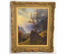 Mid-19th century Scottish School oil, unsigned but dated 5th August 1833, a rocky Highland path with