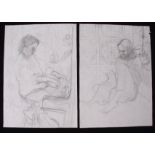 Dorothy Morton (1890-1983), group of eight pencil drawings, Art School nudes, assorted sizes, all