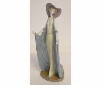 Large Lladro figure of a lady, on an oval base, 38cms high