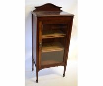 Mahogany glazed fronted display cabinet, 54cms wide