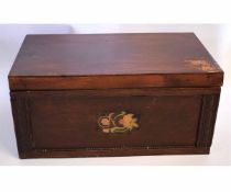 Stained pine rectangular box, 64cms long