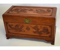 Late 20th century camphor wood coffer, 102cms wide