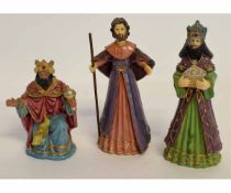 Group of three Chinese composition nativity figures, the tallest 17cms, (3)