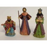 Group of three Chinese composition nativity figures, the tallest 17cms, (3)