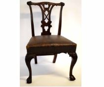 Mahogany Chippendale style dining chair