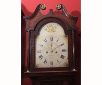 Mid-19th century oak and mahogany cross-banded 8-day longcase clock, Thos Haynes - Stanford, the