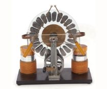 Early 20th century Wimshurst electro-static generator, WB Nicolson (Scientific Instruments) Ltd -