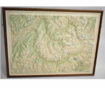 Embossed relief map, Vanoise