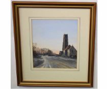 A D Beresford, watercolour, Winterton Church, 22 x 19cms