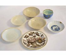 Quantity of Chinese and English ceramics including a Wedgwood lustre bowl