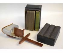 Vintage stereo-viewer together with a box formed faux set of three books entitled Rome through