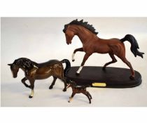 Three Beswick horse models including "Spirit of Flight" the largest 28cm long