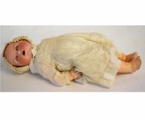 Vintage bisque faced AM Germany doll, model number 351/9K with painted features and glass eyes