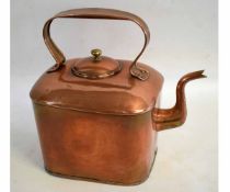 Extremely large H Wilson & Co, Cornhill, Liverpool copper kettle with shaped top handle, 45cms tall