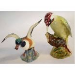 Beswick model of a woodpecker, model number 1218, 22cms tall together with a Beswick model of a