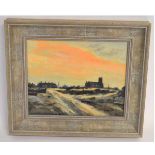 Ian Houston, signed mixed media, "Pakefield in evening light", 21 x 26cms