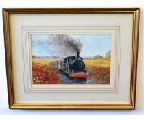 James J Allen, signed oil on board, "The Poppy Line, Sheringham", 15 x 23cms