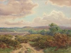 Frederick Golden Short, watercolour, signed and dated 1927 lower right, Worcestershire landscape, 22
