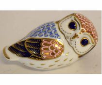 Royal Crown Derby model of an owl, 12cms