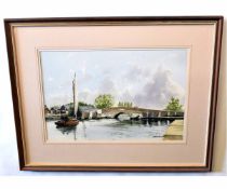 Martin Sexton, signed watercolour, "Potter Heigham, Norfolk", 30 x 45cms