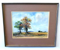 William Brown, signed and dated 1981, watercolour, Country landscape, 27 x 37cms